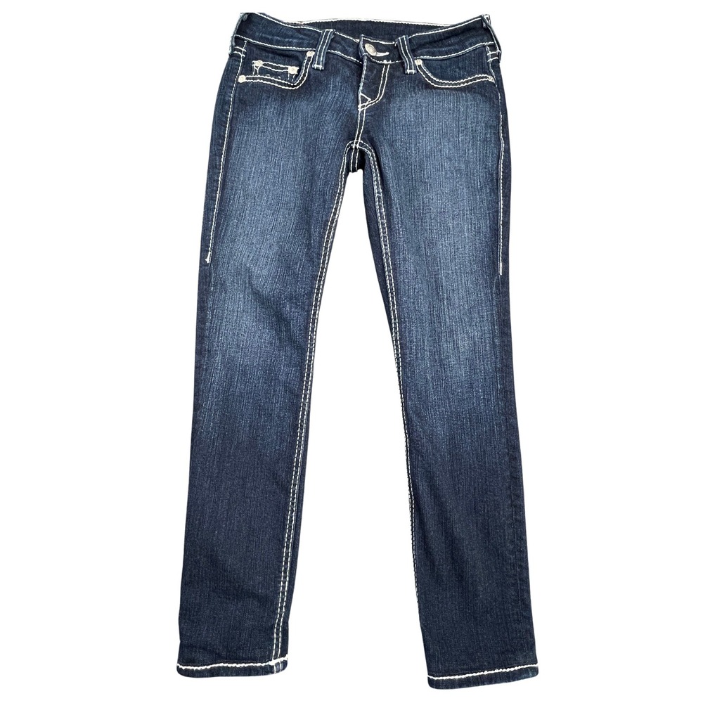 True Religion Stella Super T Womens 25x26 Altered Skinny Jeans USA Vintage Y2K